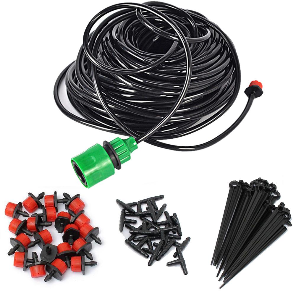 2Pcs 15M Gartenschlauch Mikro-Bewässerungssystem Pflanzen Tropf Bewässerung Set