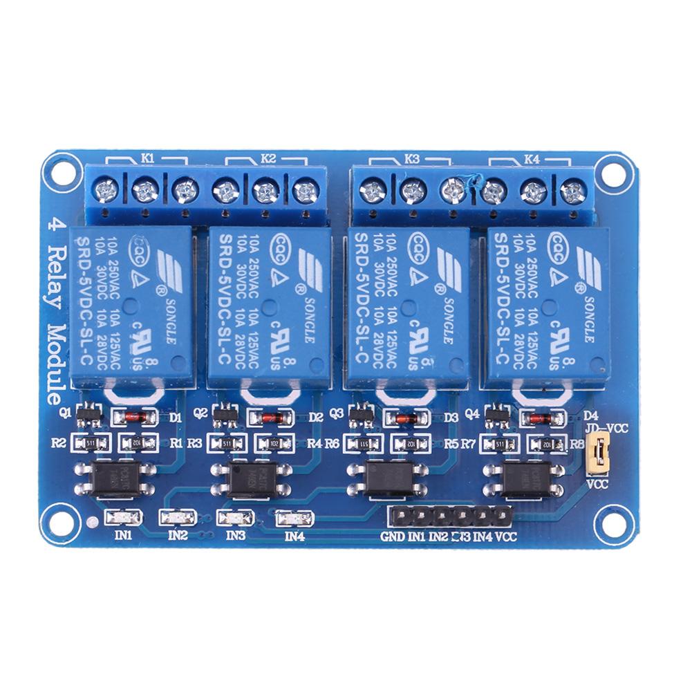 5V Four 4-Channel Relay Module For PIC AVR DSP ARM MSP430 Arduino