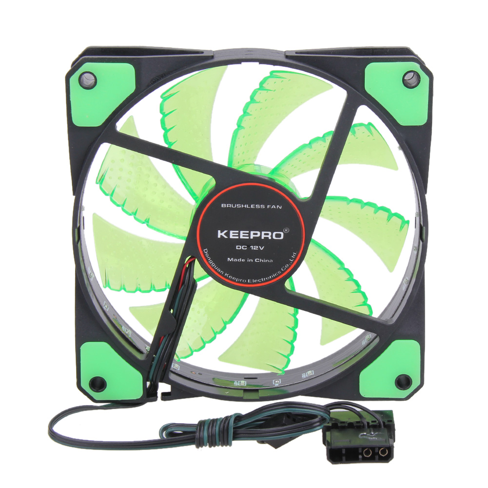 DIY 12V 3-4Pin LED Light Neon Quite Clear 120mm PC Computer Case Cooling Fan Mod