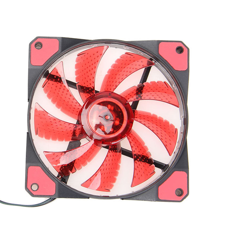 120mm 3-4Pin 15 LED Light Neon Quite Clear Fans PC Computer Case CPU Cooling Fan