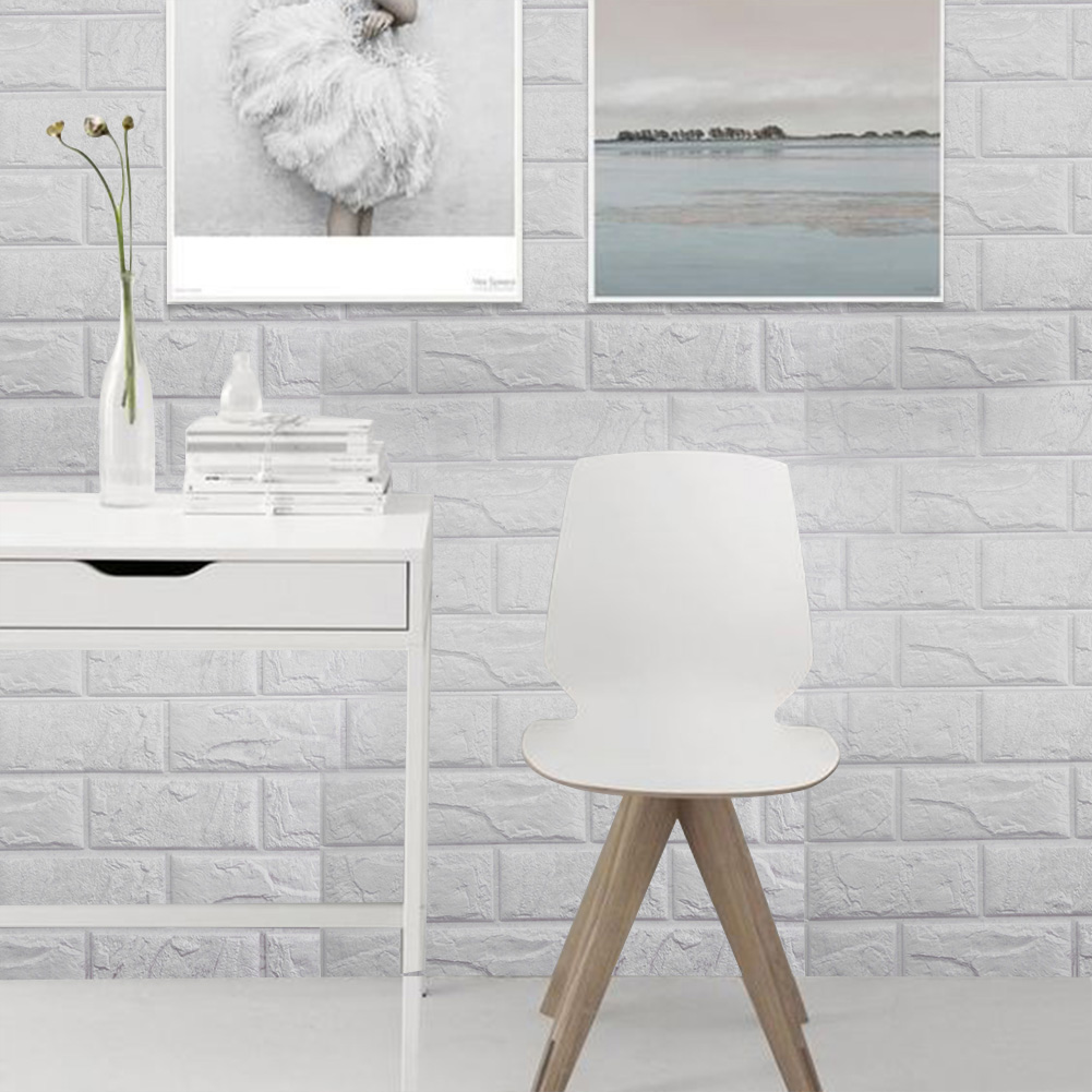 60x60cm PE foam safety home decor wallpaper 3d diy wall stickers decoration bric