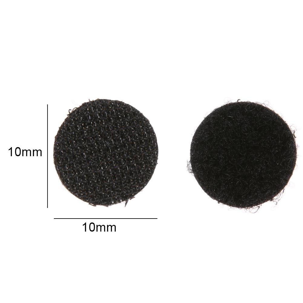 500Paar Klettband 10//15//20mm Hakenband Klettpunkte Klettverschluss Selbstklebend