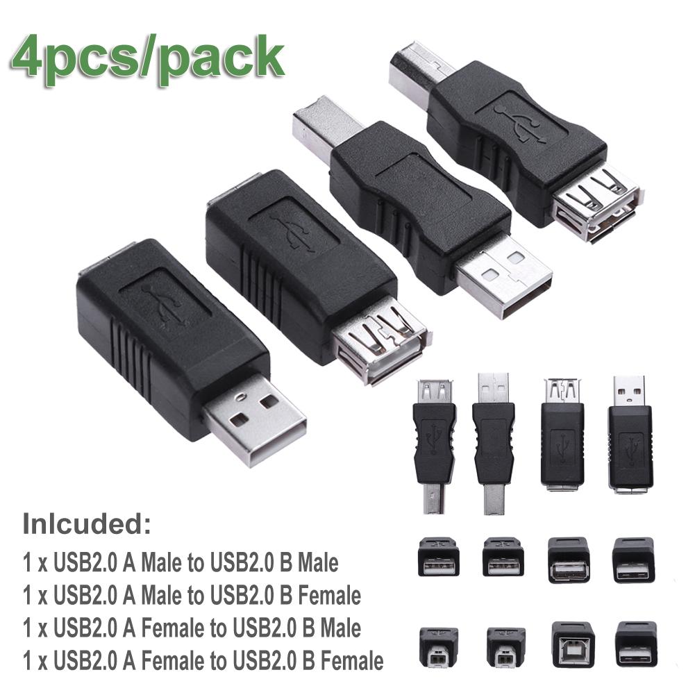 1PC USB Type A Female to USB Type B Male USB Plug Printer Adapter Converter CY
