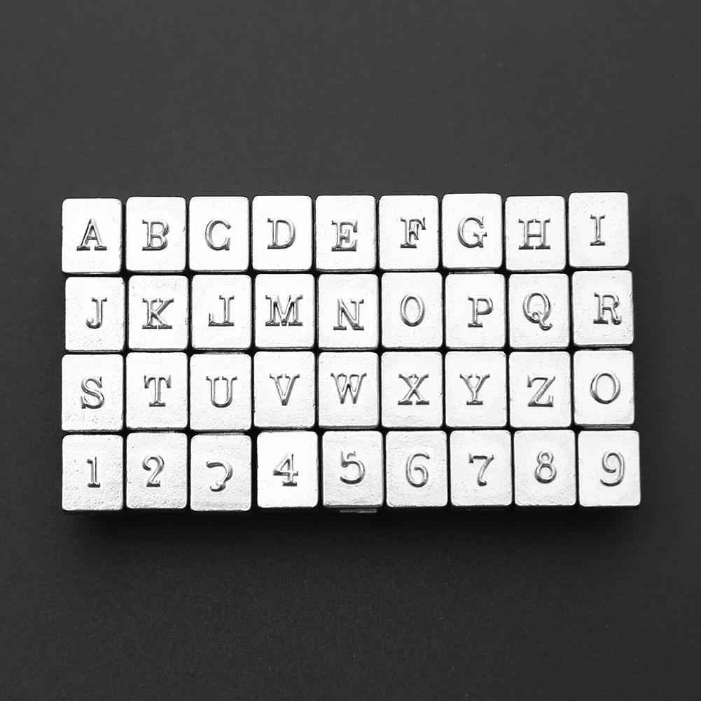 36pcs Stamps Letters Alphabet Numbers Set Punch Steel Metal Tool Craft 3mm