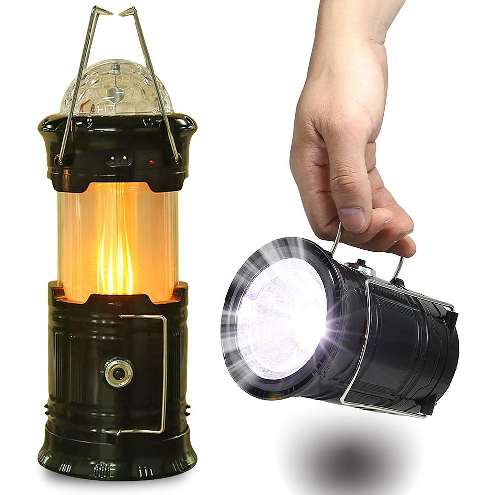 LED Camping Laterne Taschenlamp Campinglampe Zelt Lamp Bühnenlicht Flammeneffekt