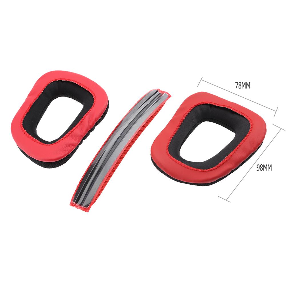 Replacement Ear Pads Earmuffs Headband Cushion for Logitech G430 G930 Headphones