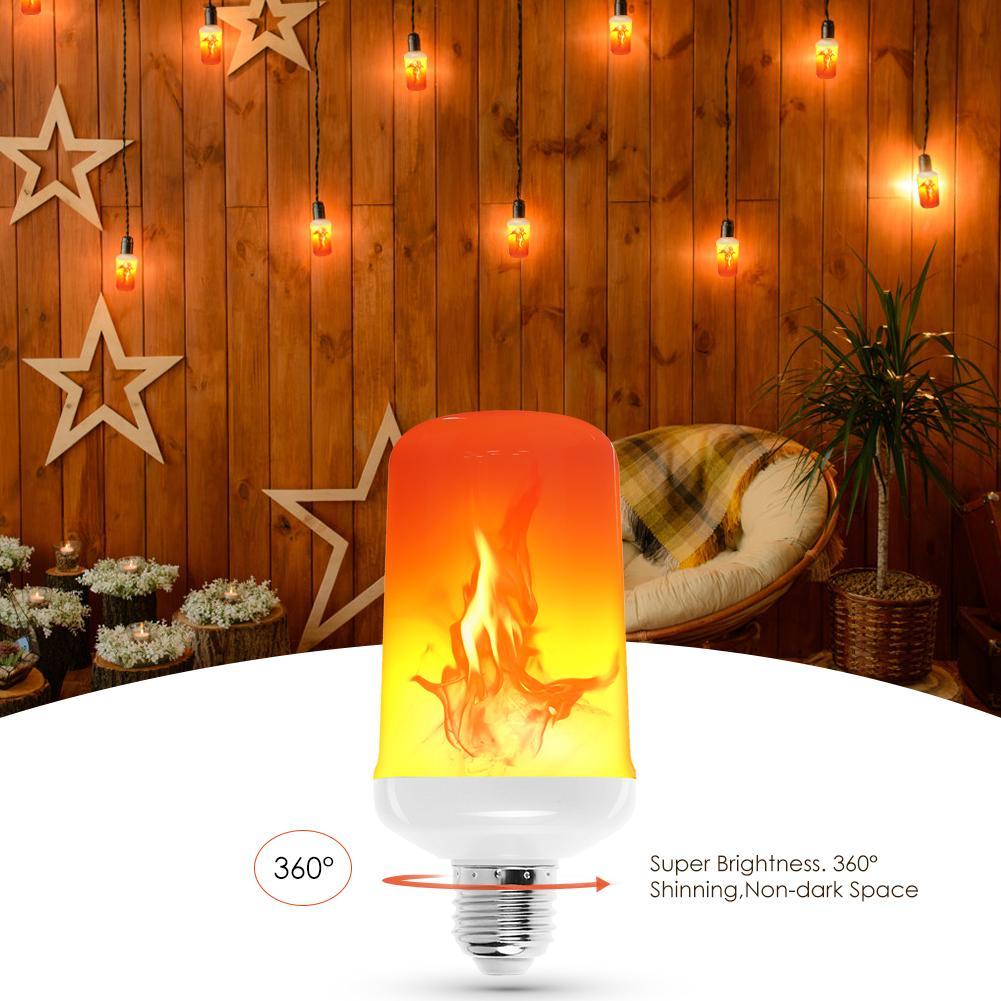 4W Flamme Licht E27 108LED Flackern Feuereffekt Brennen Lampe Xmas Party Lamps