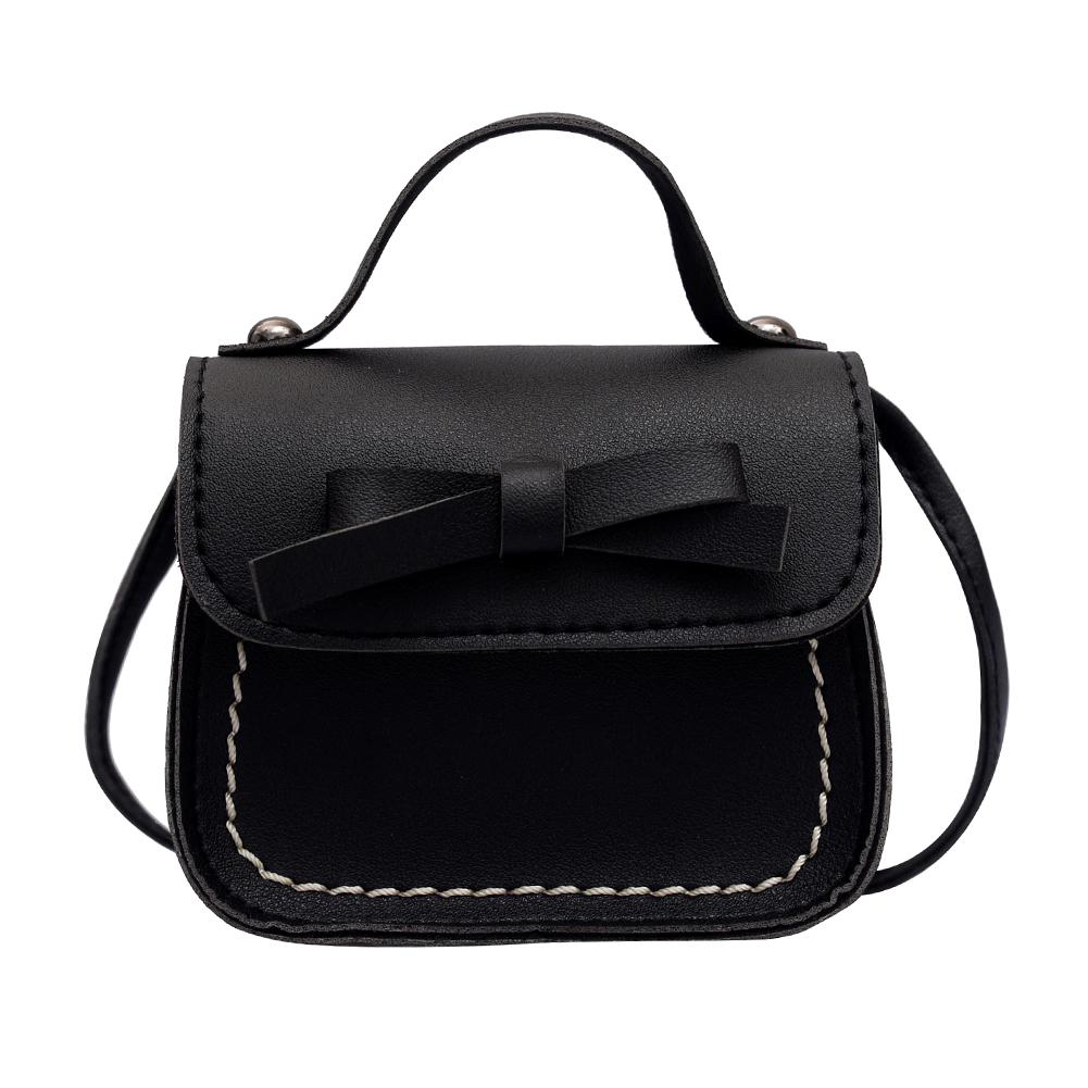 Kids Girls Plush Bowknot Small Messenger Bags Coin Cross Body Satchel Handbag