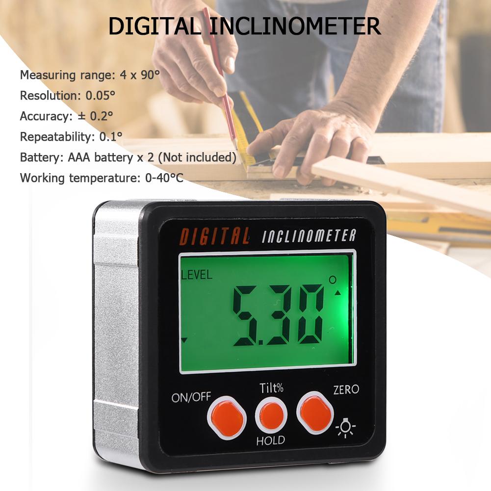 Digitale Bevel Box Wasserwaage Neigungsmesser Winkelmesser Magnetfuß Messgerät
